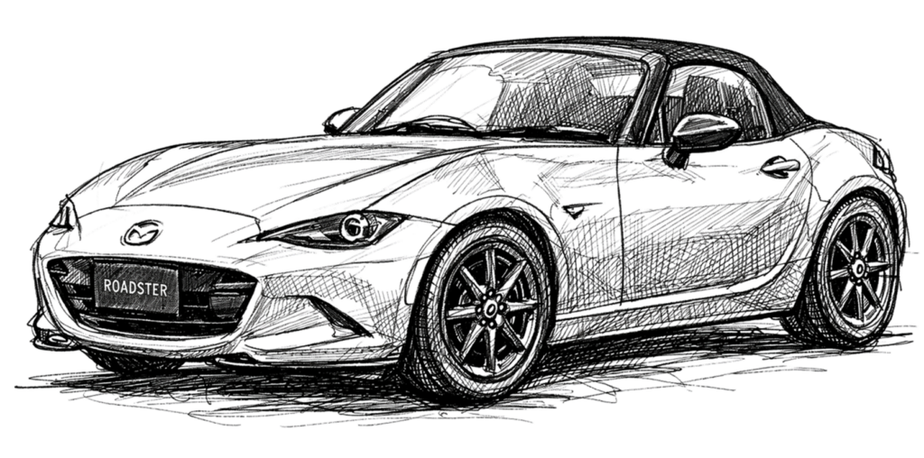 Mazda MX-5 Homura, sketch by Cardux